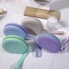 Morandi Color Semicircle Silicone Cosmetic Bag Rectangle Small Item Bag  Outdoor