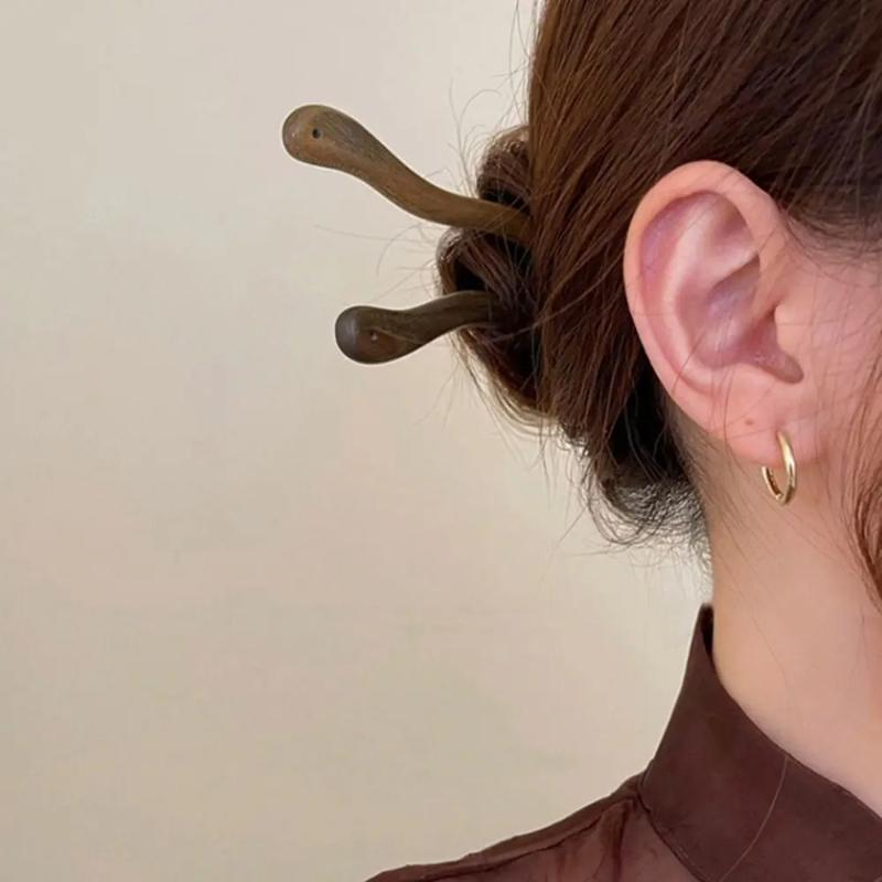 Ancient-style Wooden Hairpins Imitation Ebony Hairpins Chinese-style Hair Hairpins Hair Accessories Wholesale New Hanfu Headwear