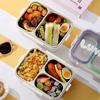 Sealed Design Portable Food Container Food Grade Divided Lunch Plate  Outdoor Activities
