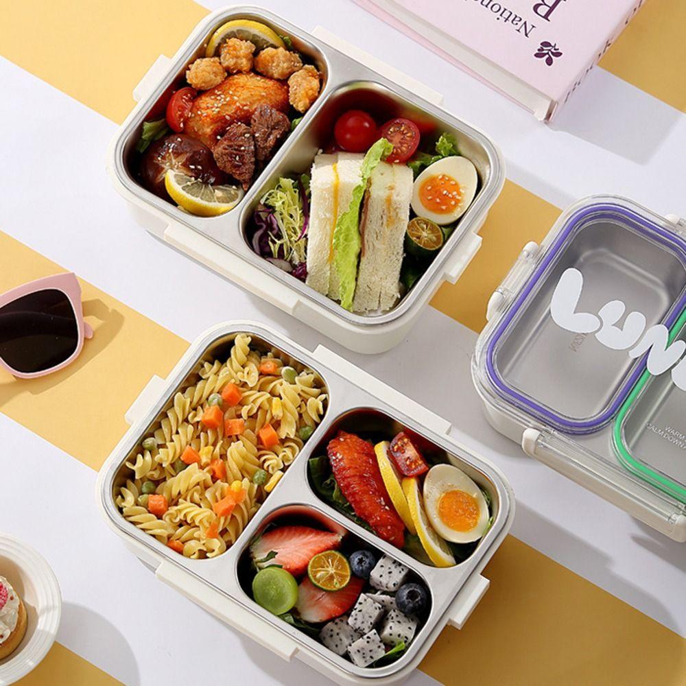 Sealed Design Portable Food Container Food Grade Divided Lunch Plate  Outdoor Activities