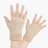 Alpaca Wool Unisex Half-Finger Gloves: Autumn & Winter Thickened Warm Knit, Cold-Proof.