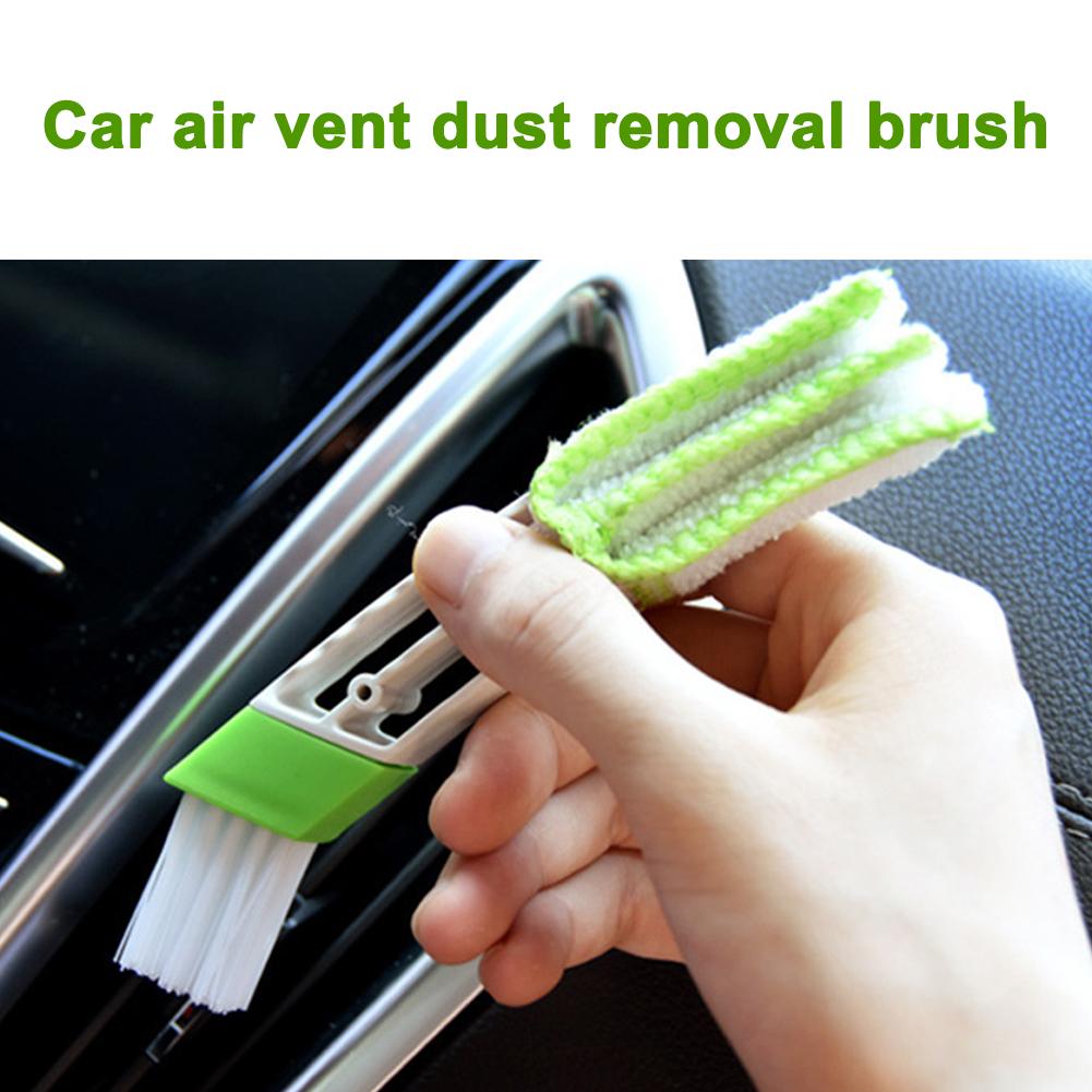 Multifunction Car Air Vent Cleaner Mini Double-end Vent Removable Outlet Auto Tool Interior Duster Cleaning Brush Accessori T8Q9