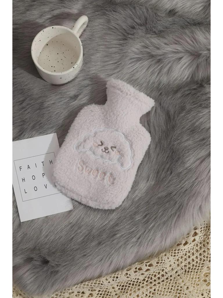 Gumová termoláhev s vysokou hustotou a roztomilým plyšovým potahem - přenosné teplo pro miminka a studenty