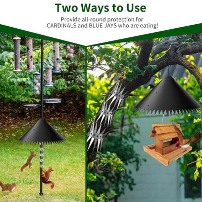 Vogelfutterhausabweiser Langlebig Witterungsbeständig Drehbar Design Einfache Installation Außen Mastmontage Eichhörnchen
