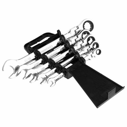 Basic Ratchet Wrench Set, Flexible, SAE, 5 Pieces