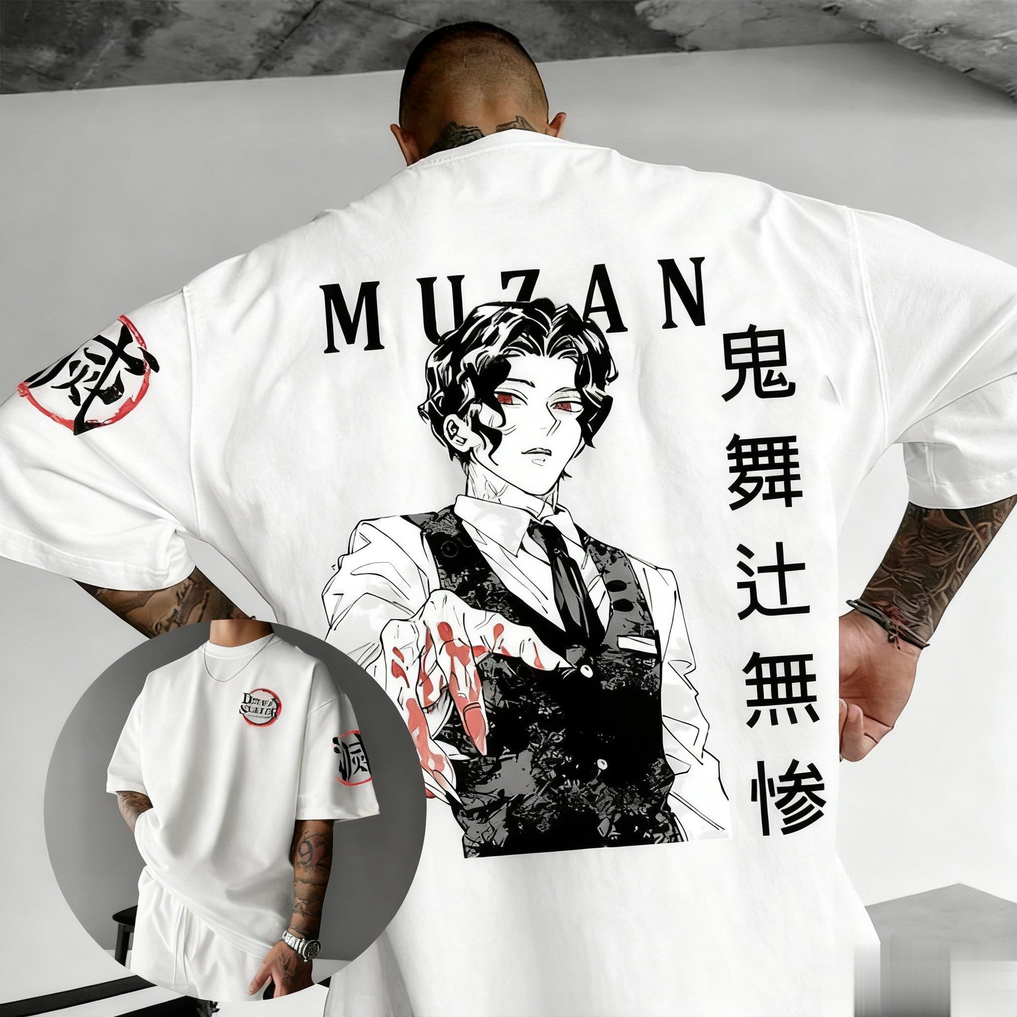 Demon Slayer No Tragedy Anime Tshirt for Spring and Summer Mens Casual Fashion Hip Hop Y2K Unisex Tshirt S