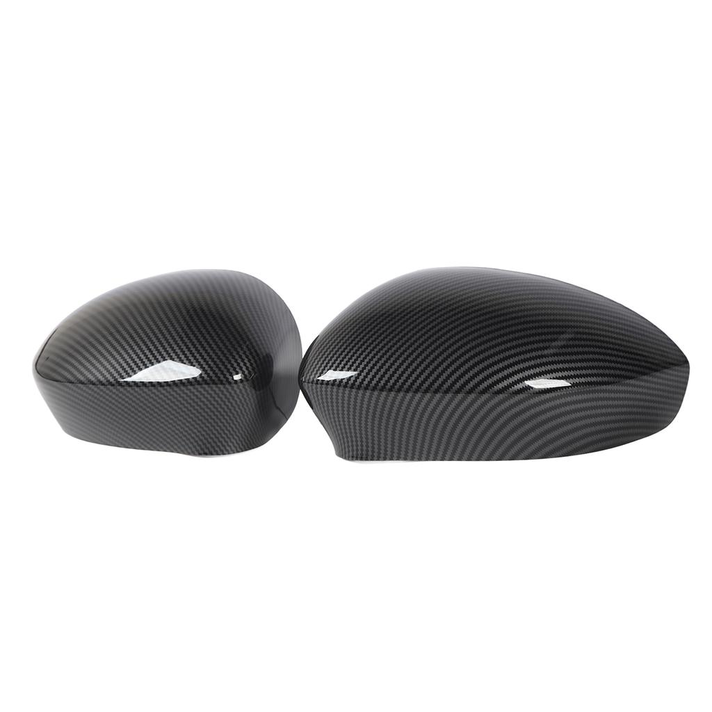 2 Pcs Door Side Rearview Mirror Cover Cap Left Right Wing Mirror Cover Replacement for Fiat 500 2007 To 2020 Carbon