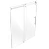 Frameless Shower Door 58-59" x 75" SGCC Tempered Glass 5/16" Chrome