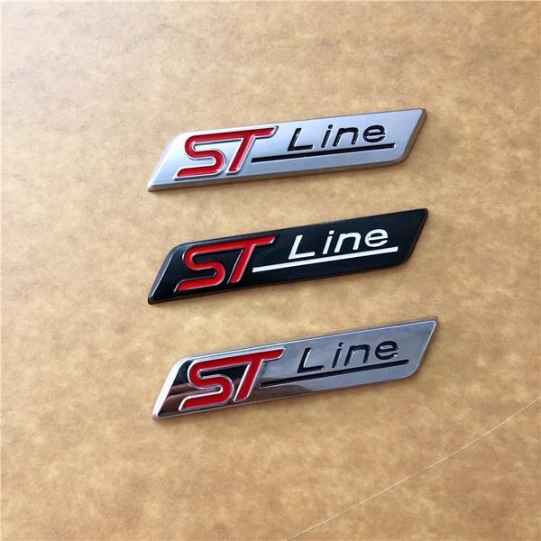1X Metal Chrome Matt Black  STline ST Line Car Emblem Badge Auto Decal 3D Sticker Emblem