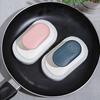 Pot Brush Ergonomic Handle Detachable Sponge Head Oil Stain Removal Stubborn Dirt Cleaning Brush Bathroom Cleaning Tool