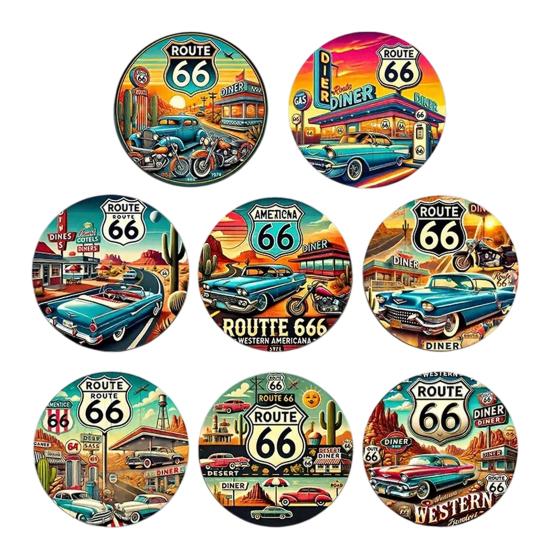 8PCS Coasters, Colorful Wood with Non-Slip Coasters, Heat Insulation Waterproof Drink Holder, for Home Office Dining Table