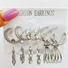 Cross-Border Pearl & Gold Hoop Earrings: Creative French Retro 6-Piece Set for Women