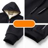 Men's Winter Zipper Jacket Fleece Warm Hoodies Heavyweight Cardigan Casual Sports Long Sleeve Sweatshirts Windproof Hooded Coat