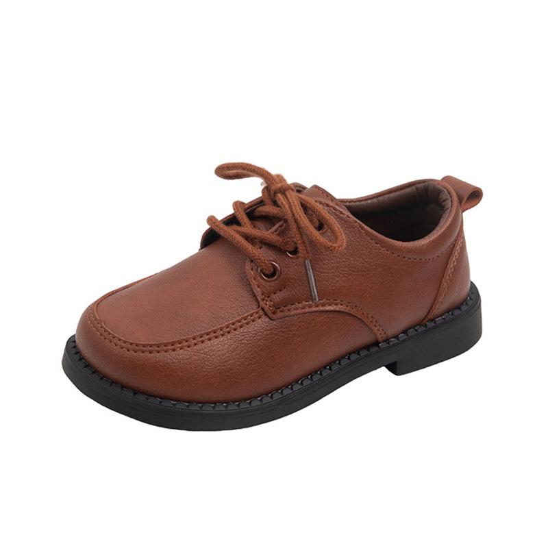 

Children s Black Leather Dress Shoes - Boys British Style with Soft Sole and Surface, Ideal for Students and Flower Boys Size 25-30 / Please order 6 pairs