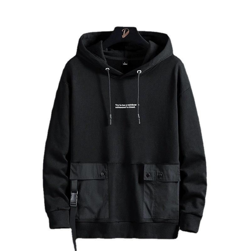 Large Men's Casual Style, Fat and Oversized Pullover Top, Versatile Loose Spring and Autumn Pullover Hoodie