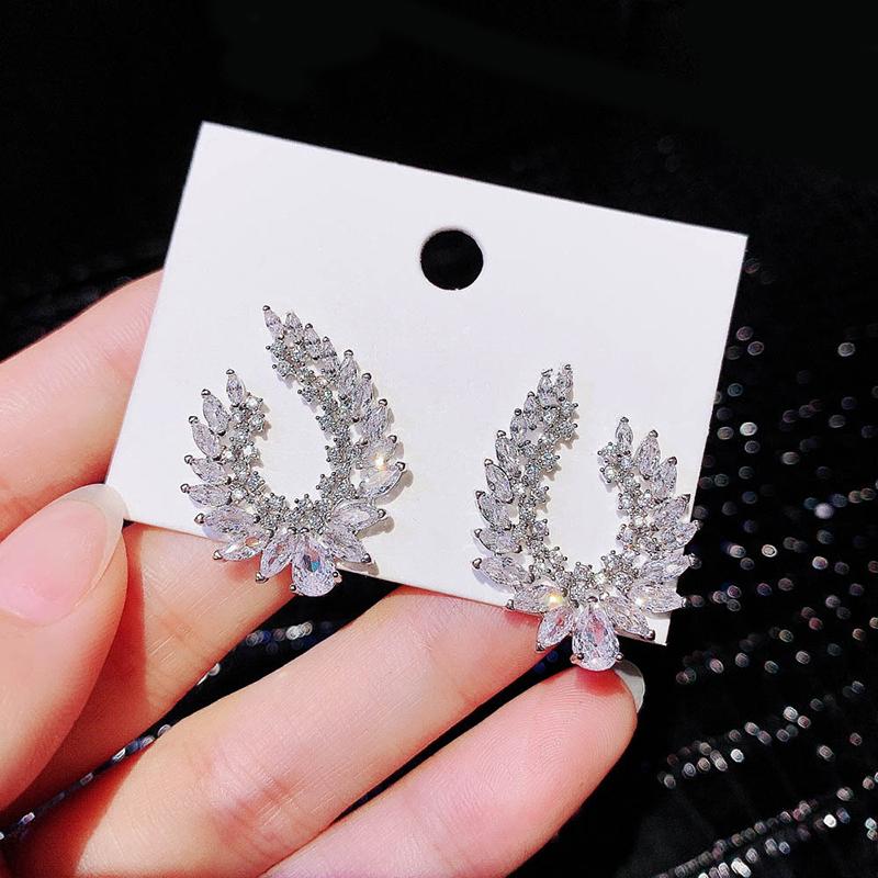 Xiaomi Huitan Aesthetic Geometric Women Stud Earrings for Wedding Engagement Trendy Accessories Inlaid Bright CZ Gentle Party Jewelry