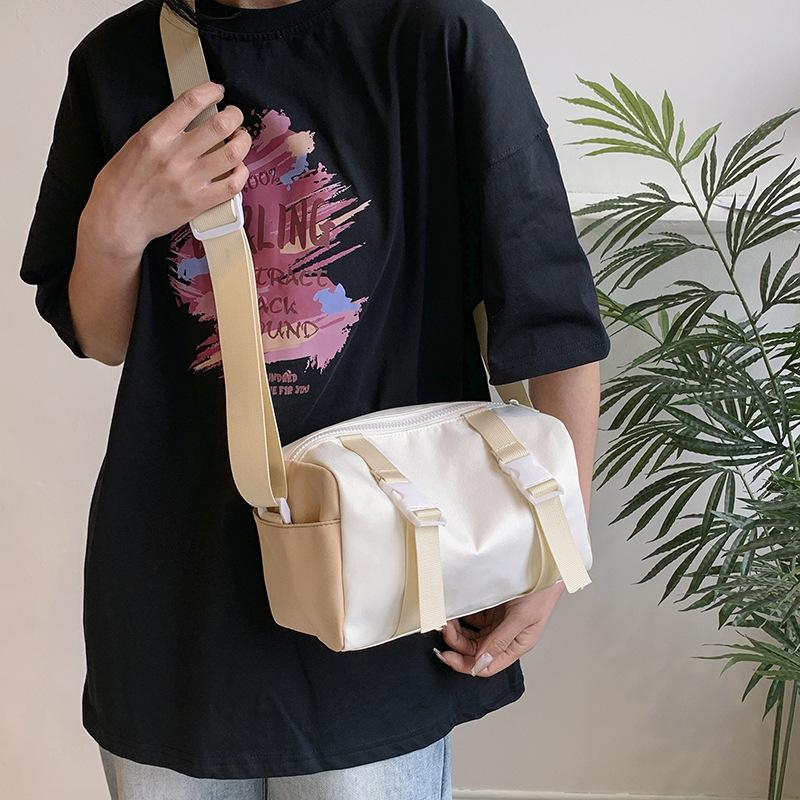 Women's Bag Nylon Cloth Pillow Bag New Shoulder Bag Fashionable Sweet Contrasting Messenger Bag