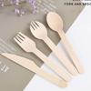 100 Pcs Wooden Utensils Disposable Cutlery for Outdoor Activities Gatherings