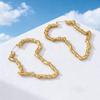 Bold Bamboo Joint Hoop Earrings: Trendy Cold Style Punk Ear Jewelry