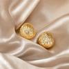1 Pair Chunky Earrings for Women, Gold/Silver Large Statement Earrings, Minimalist Textured Jewelry Gifts