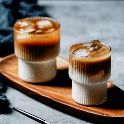 Sklenice Vysoká Borosilikátová Žáruvzdorná Hrnek na Latte Kávu Nádobí na Studené Nápoje Sklenice na Vodu Mléko Pivo Džus Čajová Šálka Sklenice na Whisky Víno