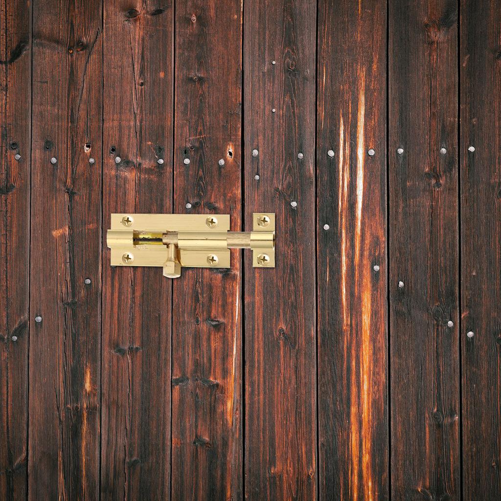 2Pcs Premium Copper Door Bolt Strong Rust Resistant Brass Door Latch Lock for Wooden Doors Windows Furniture Cabinets Easy