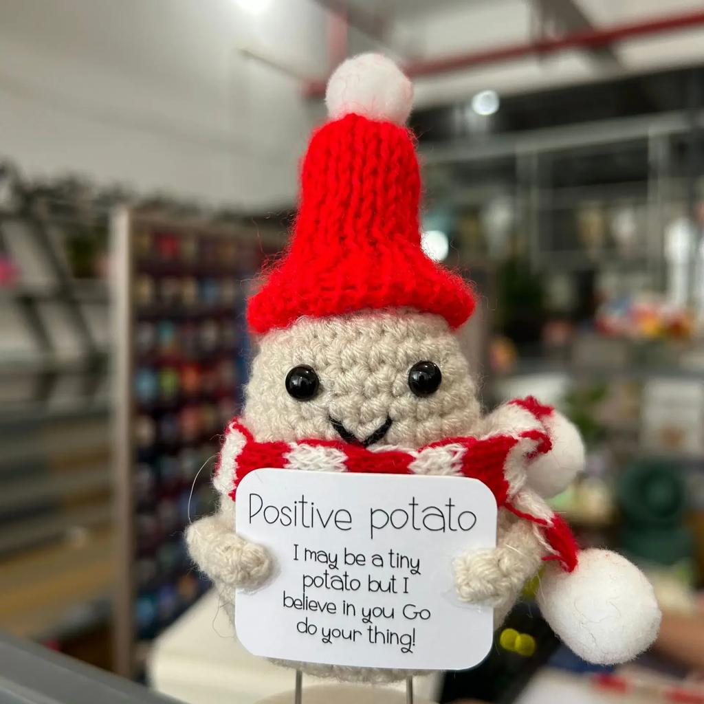 Mini Animal Crochet Potted Cute Handwoven Cartoon Flowers Creative Hand-knitted Car Home Desktop Shelf Decor Items Gift