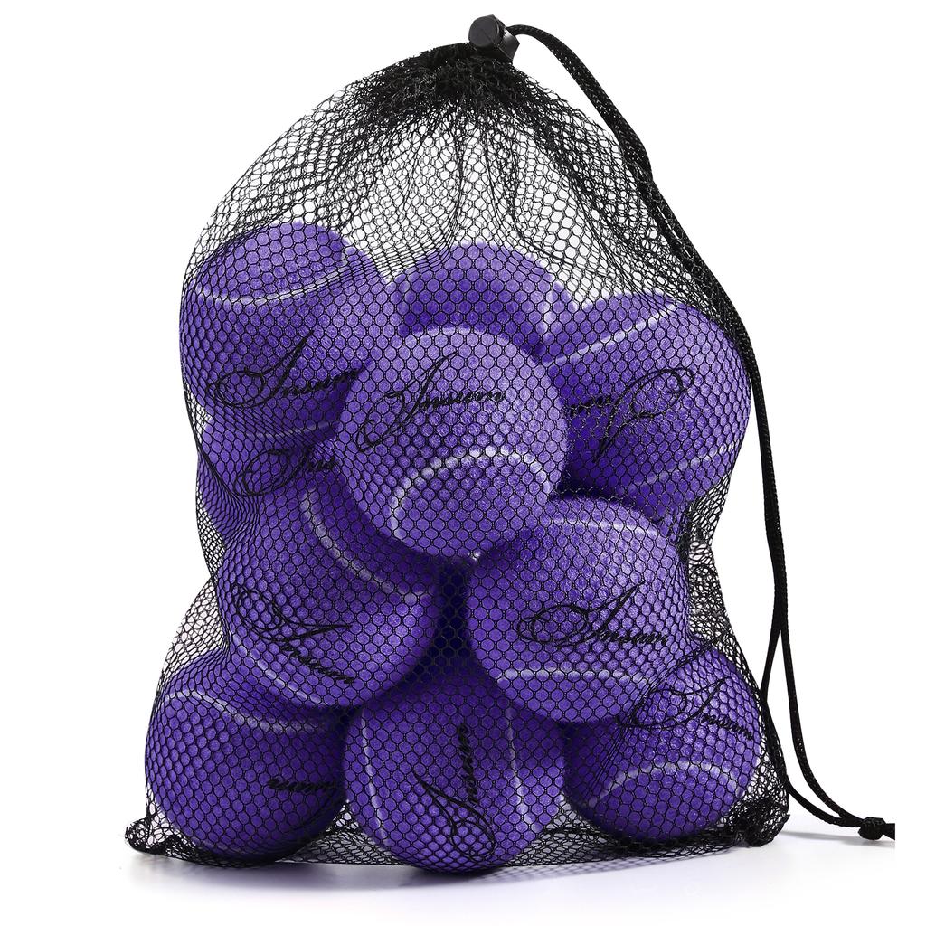 Pet Dog Tennis Ball 12pcs/Mesh Bag for Easy Carry Multiple Color Options Advanced Training for Beginner Practice Dog Toy