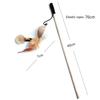 Teaser Feather Toys Kitten Funny Colorful Rod Cat Wand Toys Wooden Stick Mice Pet Cat Toys Interactive Stick Pet Cat Supplies