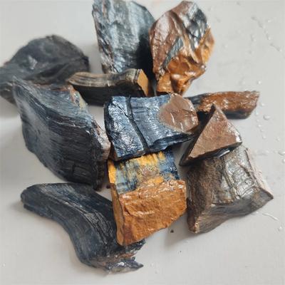 Přírodní modrý kámen tygří oko Hrubý kámen Kámen Orlí oko Domácí dekorace Ornament Čakra léčivý kámen Výroba šperků