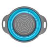 Drain Basket Silicone Round Folding Fruit Drain Vegetable Washing Basket with Handle for Home Kitchen