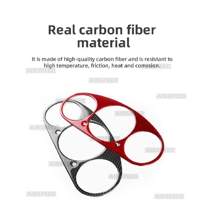 Real Soft Carbon Fiber Trim Sticker For Mercedes Benz SLK R170 1996 1997 1998 1999 2000 2001 2002 2003 Car Speedometer Frame