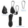 2pcs Pulley Ratchets Kayak and Canoe Boat Bow Stern Rope Lock Tie Down Strap 1/8 Inch Heavy Duty Adjustable Rope Hanger