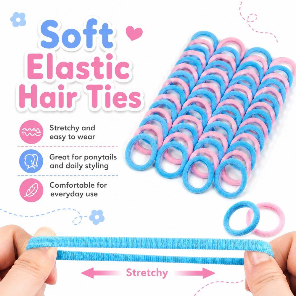 Soft Elastic Girls Hair Accessories Set Glitter Bow Girls Hair Bands Kids Girls