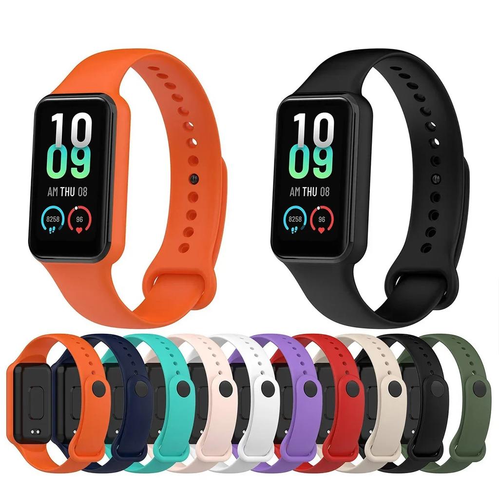 Soft Silicone Sport Strap For Amazfit Band 7 Bracelet Replacement Watchband For Amazfit Band 7 Wrist Strap Smart Watch Correas