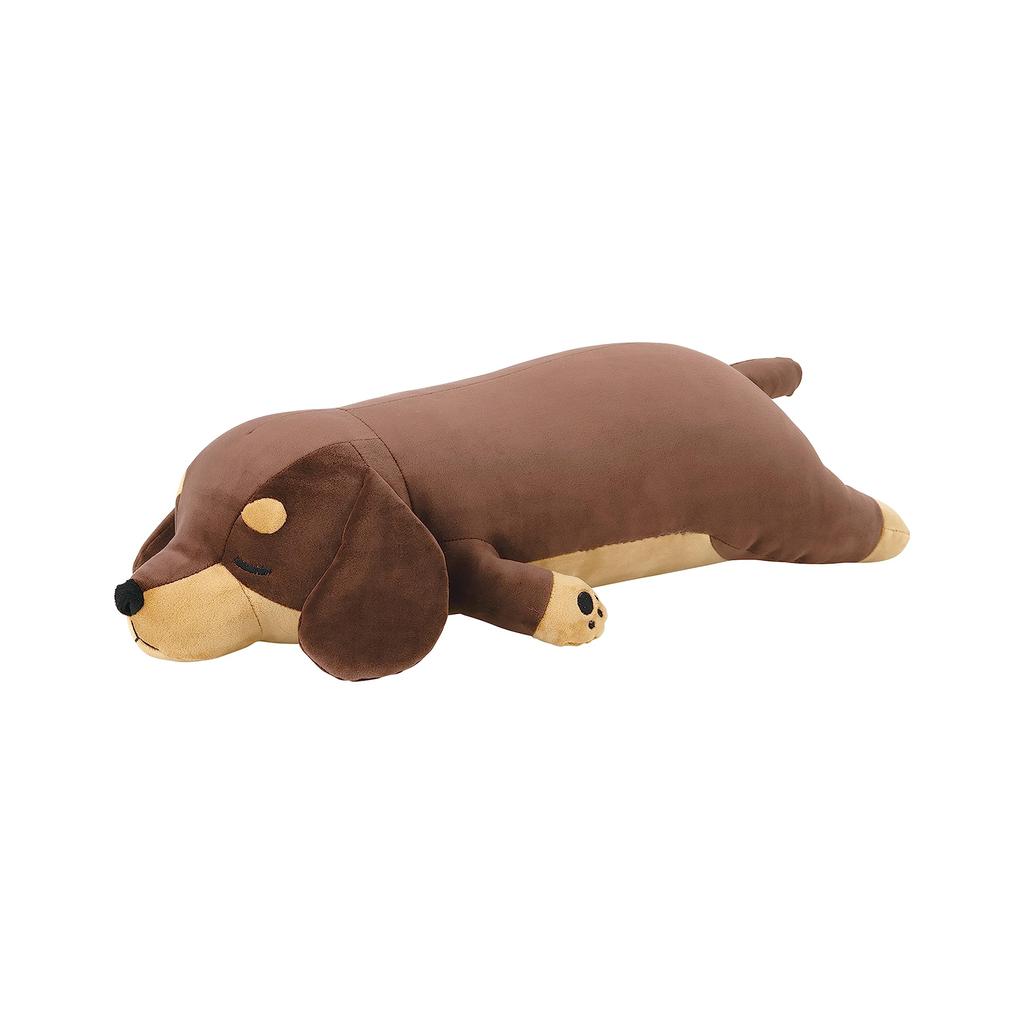 LIV HEART Body Pillow Premium Nemunemu Animals Chocolate Dachshund M Size Length Fluffy and Soft (Total Approx. 50cm) 48906-75