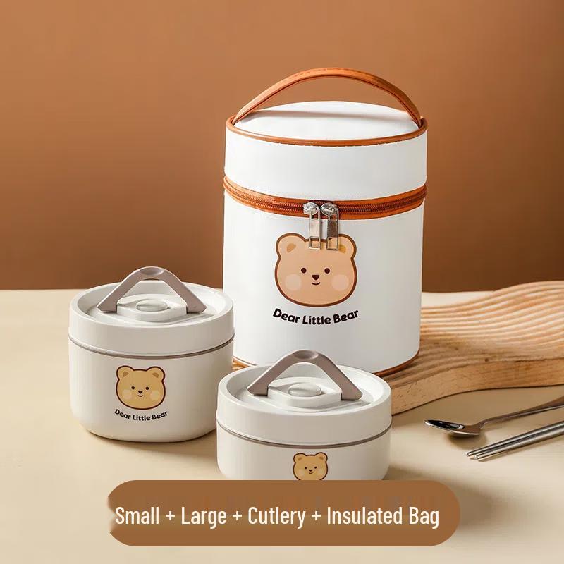 Hongpa Bear Multi-layer Lunch Box Set