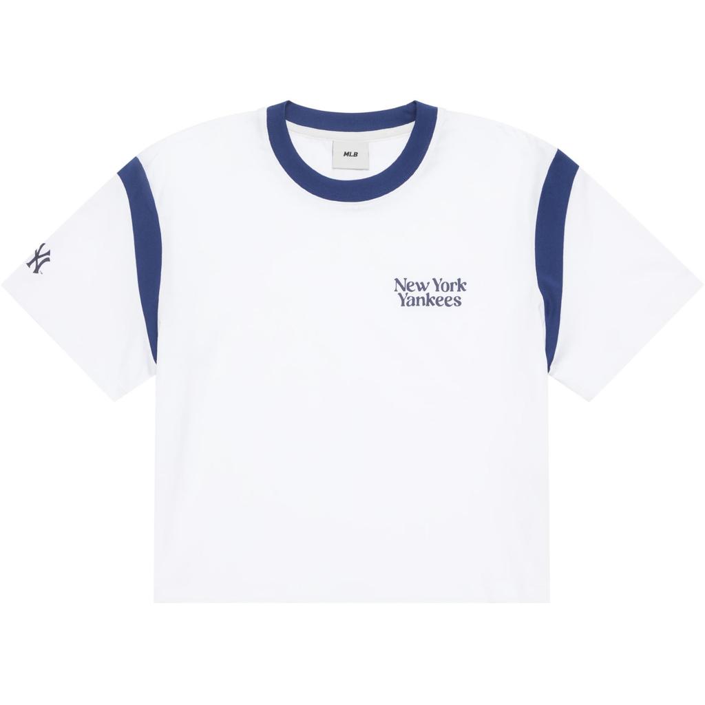 New MLB SS24 Drop Shoulder Sleeve T Shirt Women's White 3FTSV0343-50IVS