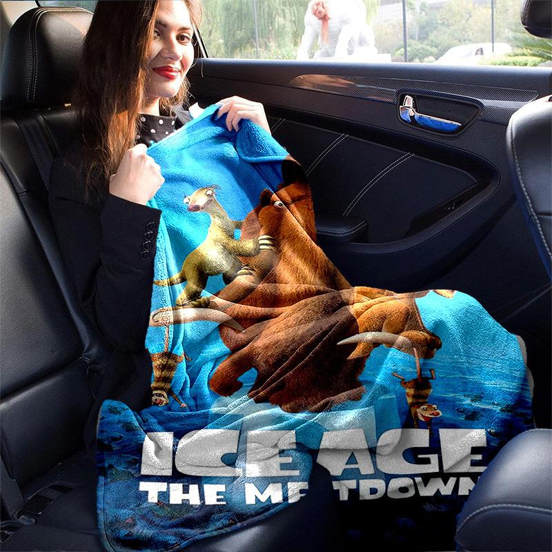 1pc,Ice Age The Meltdown Blanket: A Cozy Adventure in Warmth Perfect for Your Home, Office