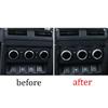 Fit For Defender 110 - Silver Aluminum Rear AC Knob Ring Cover Trim 3pcs