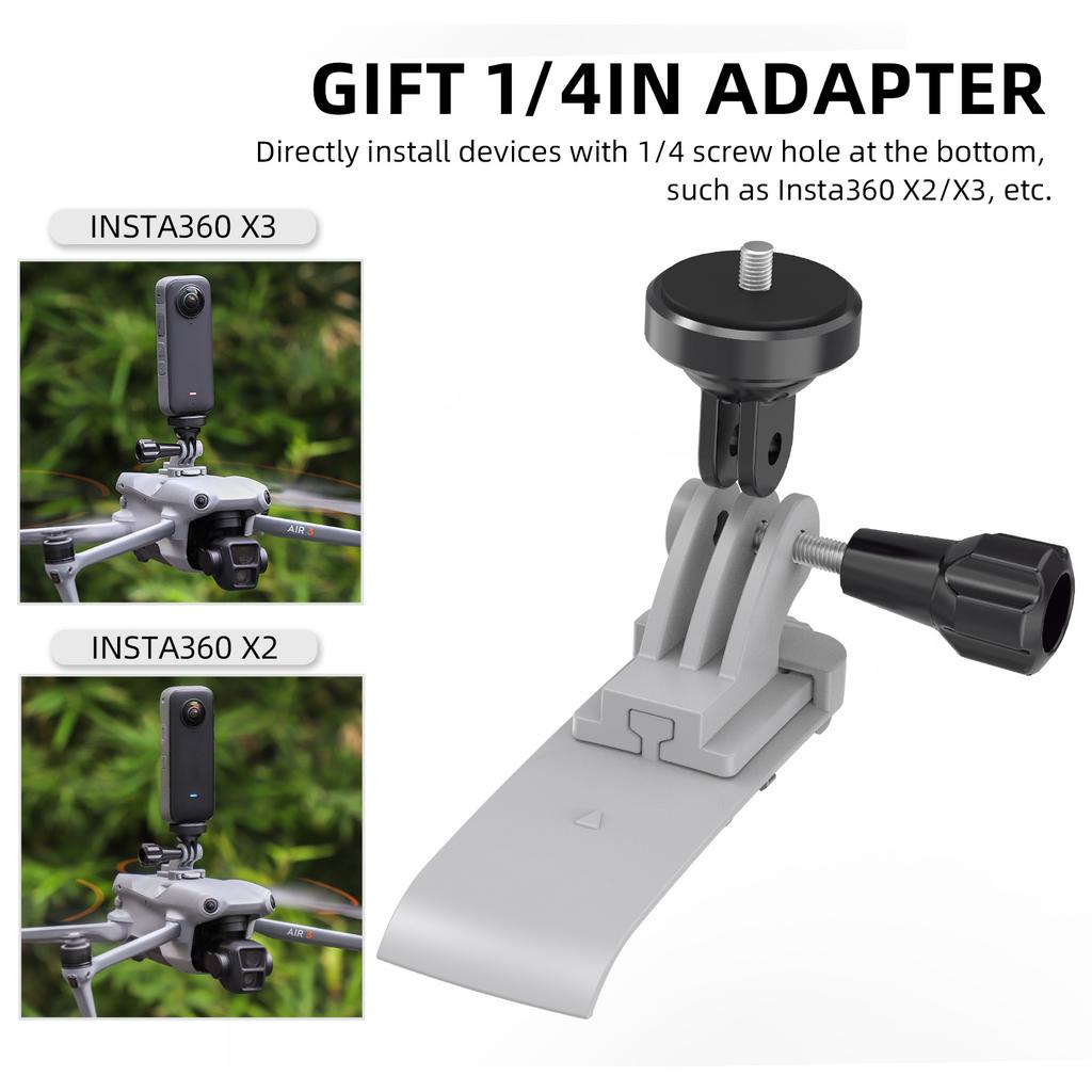 Sports Camera 1/4 Adapter Can Mount For DJI Air 3 Drone Action Camera Holder Adapter Mount With Screw Expansion Camera Accessory