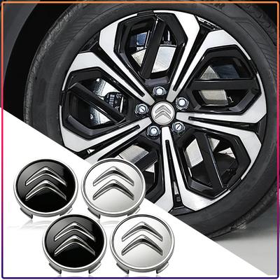 4 Pièces 60MM Cache-Moyeux de Roue de Voiture Remplacement Emblème de Moyeu de Roue Pour C1 C2 C3 C4 C5 C6 C8 C4L DS3 DS4 DS5 LS DS6 Picasso