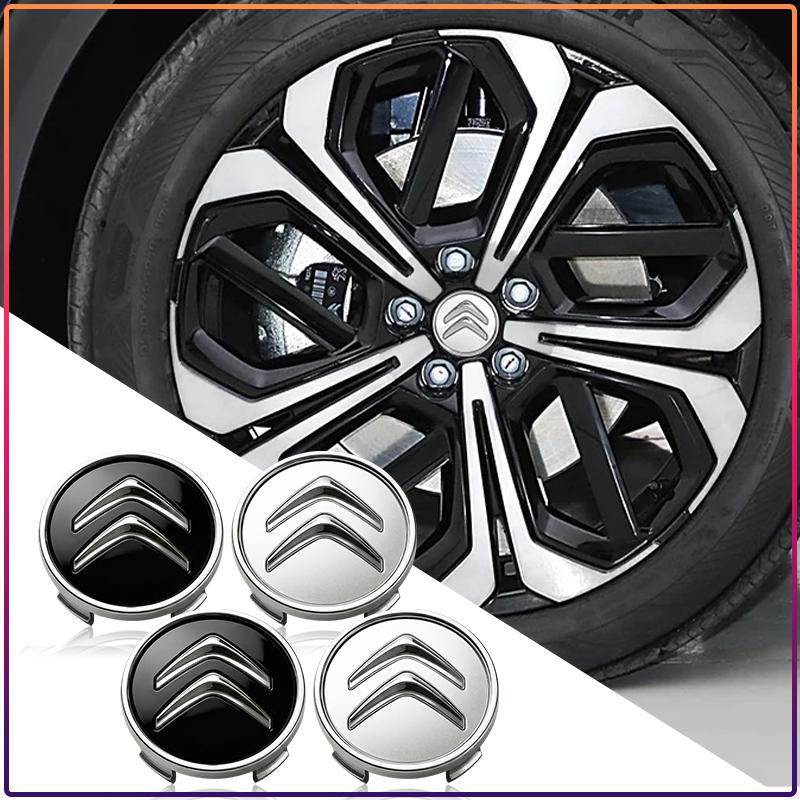 4Pcs 60MM Car Wheel Center Hub Caps Replacement Wheel Hub Emblem For Citroen C1 C2 C3 C4 C5 C6 C8 C4L DS3 DS4 DS5 LS DS6 Picasso