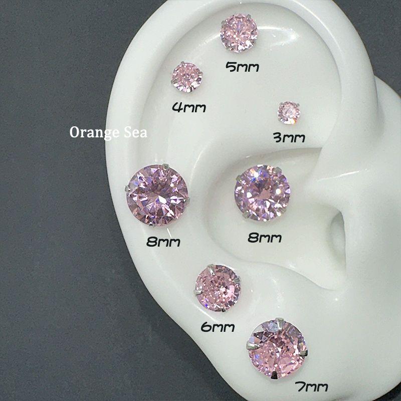 

in the Wild Super Flash Zircon Pink Diamond Ear Bone Stud Ear-Caring No Need to Take off Stud Earrings Easiest for Match S925 Sterling Silver Earrings Zirconium powder 3mm [925 silver needle pair]]