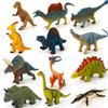 Children's Educational Learning Cards: 12 Types of Hand-Painted Dinosaur and Marine Animal Models