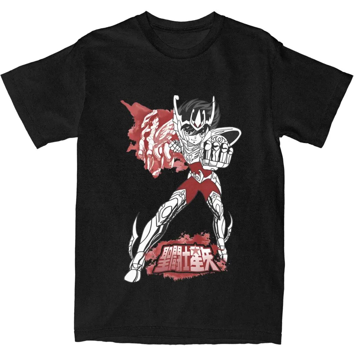 Seiya Pegasus T Shirt Male Knights Of The Zodiac Cotton T... XXXL