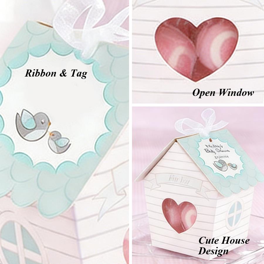 10 Stück Mini Liebesnest Vogelhaus Hochzeitsgastgeschenke, Geschenkkörbe für Braut, Babyparty, Verlobungsfeier, Hochzeitszubehör