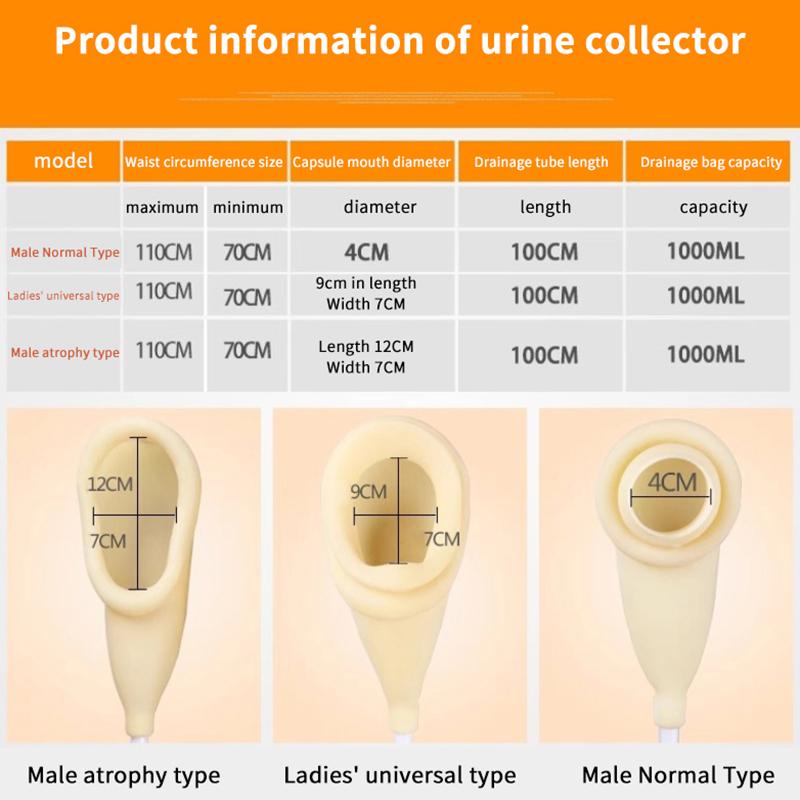 Urinal Collector Urine Bag Comfortable Urination Catheter Device Reusable Urinary Incontinence For Men Women Elderly