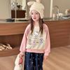 Hello Kitty Girls' Velvet Sequin Pullover Sweatshirt