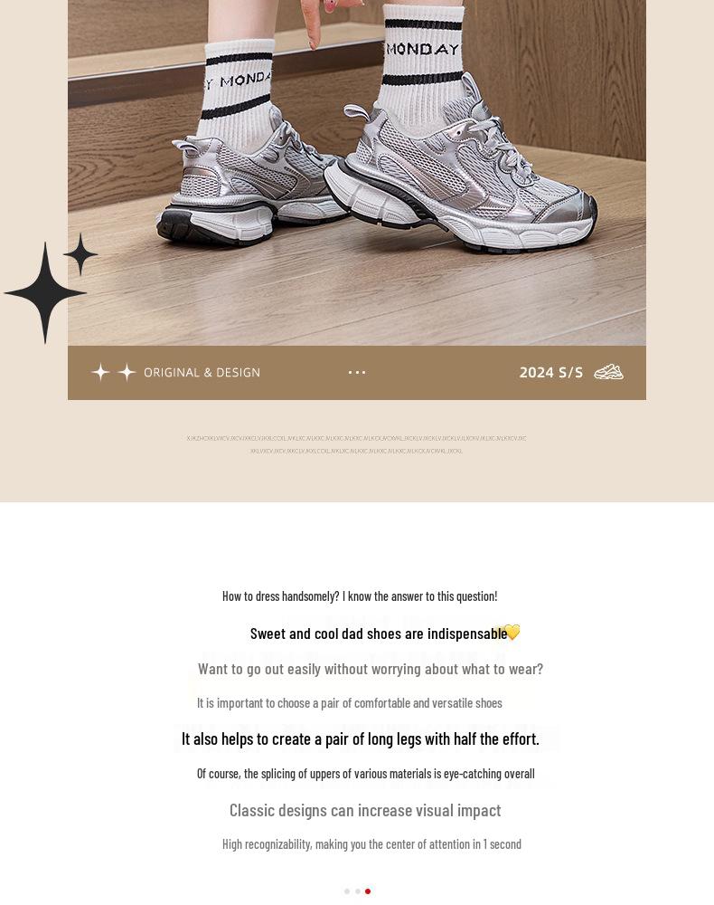 Plus Size Women's Dad Shoes 41-43: Soft Sole Spring/Autumn 2025 Casual Running Shoes